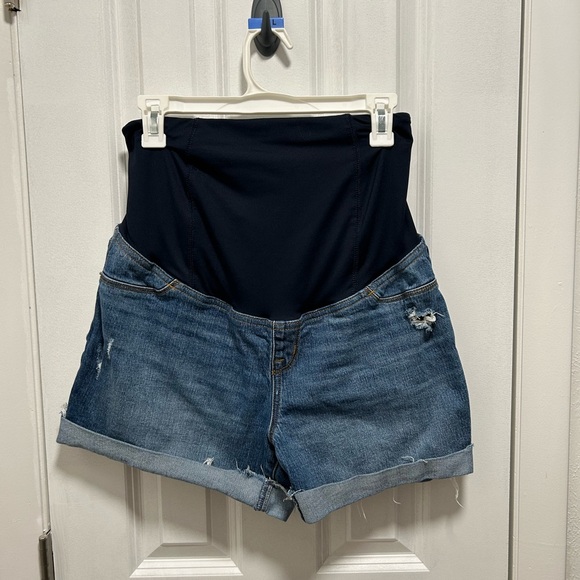 Isabel Maternity by Ingrid & Isabel Pants - Isabel Maternity by Ingrid & Isabel High Waist Denim Shorts